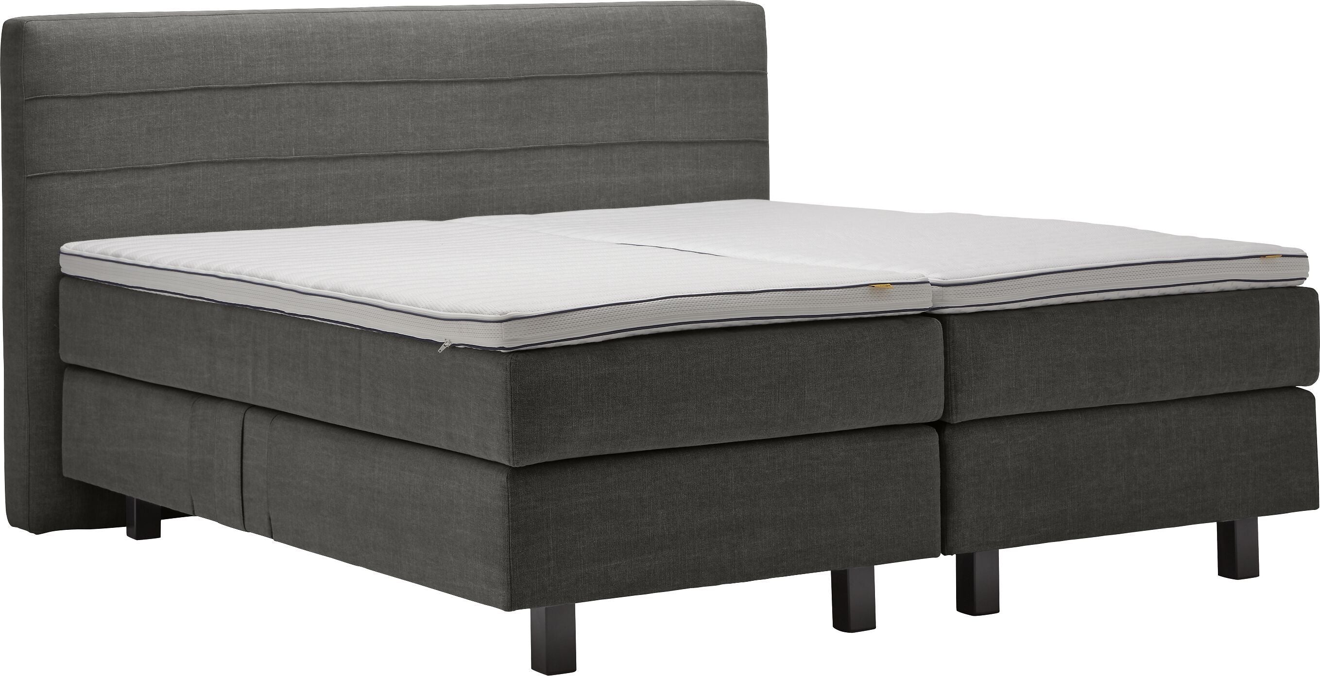 bico GOODNIGHT Boxspringbett - Mittelgrau / B: 160.0 cm x T: 200.0 cm