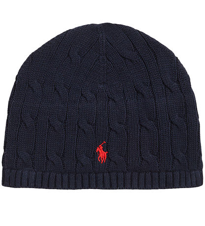 Polo Ralph Lauren Mütze m. Fleece - Strick - Navy