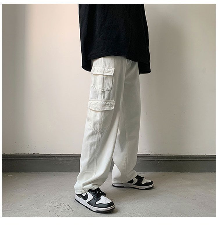 Lorencho - Cargo-jeans met wijde pijpen