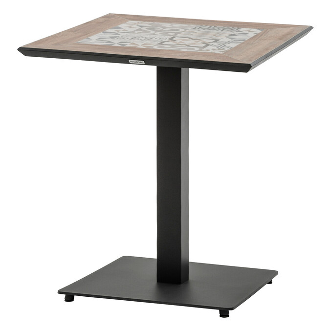 Ensemble table de bistro LAMBADA + 2 chaises empilables RIU Graphite