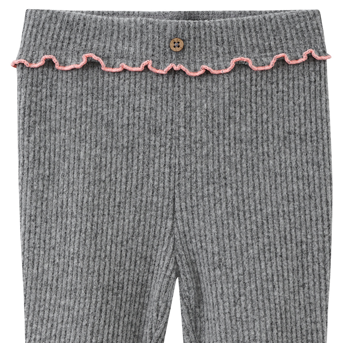 Topomini Baby Leggings mit Rippstruktur hellgrau