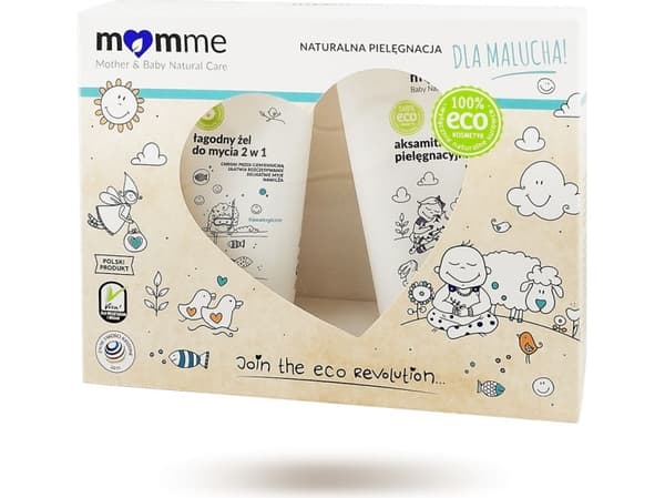 MOMME SET Mother Baby Natural Care toddler set velvet care oil 100ml gentle washing gel 2in1 150ml