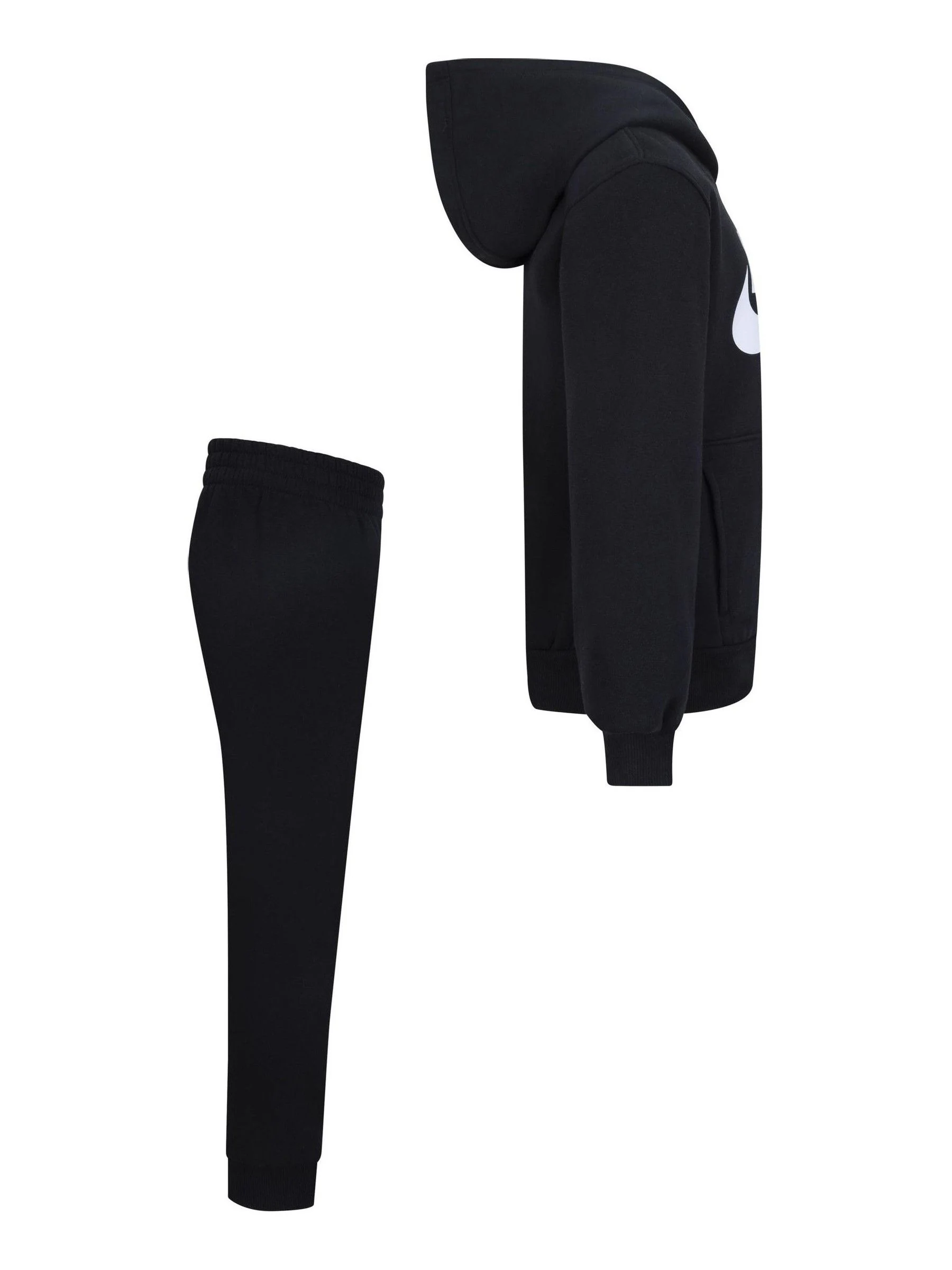 Zwart - Nike Club trainingspak van fleece voor kleine kinderen