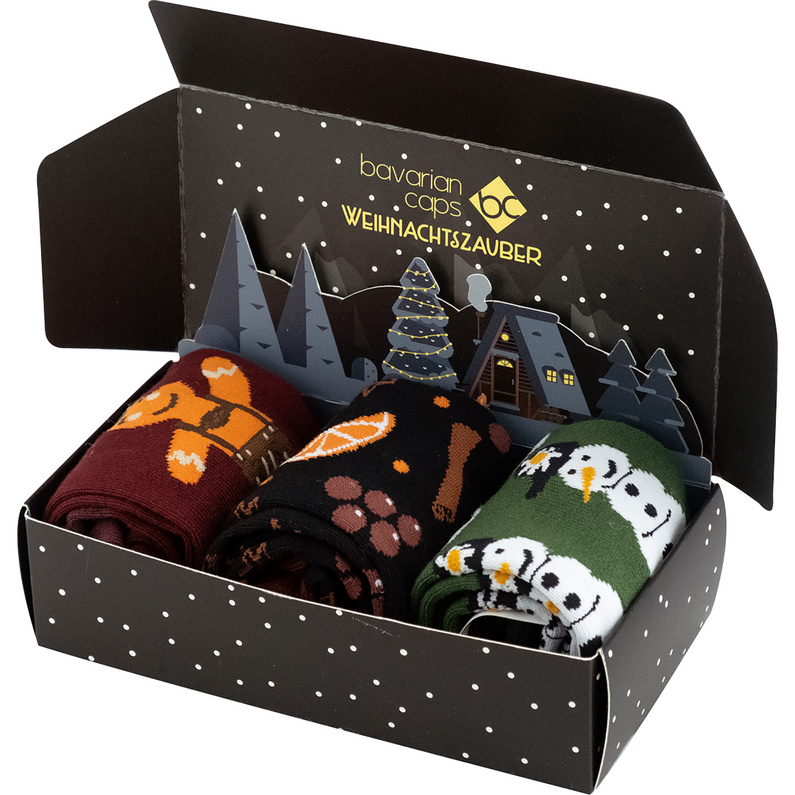 Bavarian Caps Weihnachtszauber 3er Pack Socken
