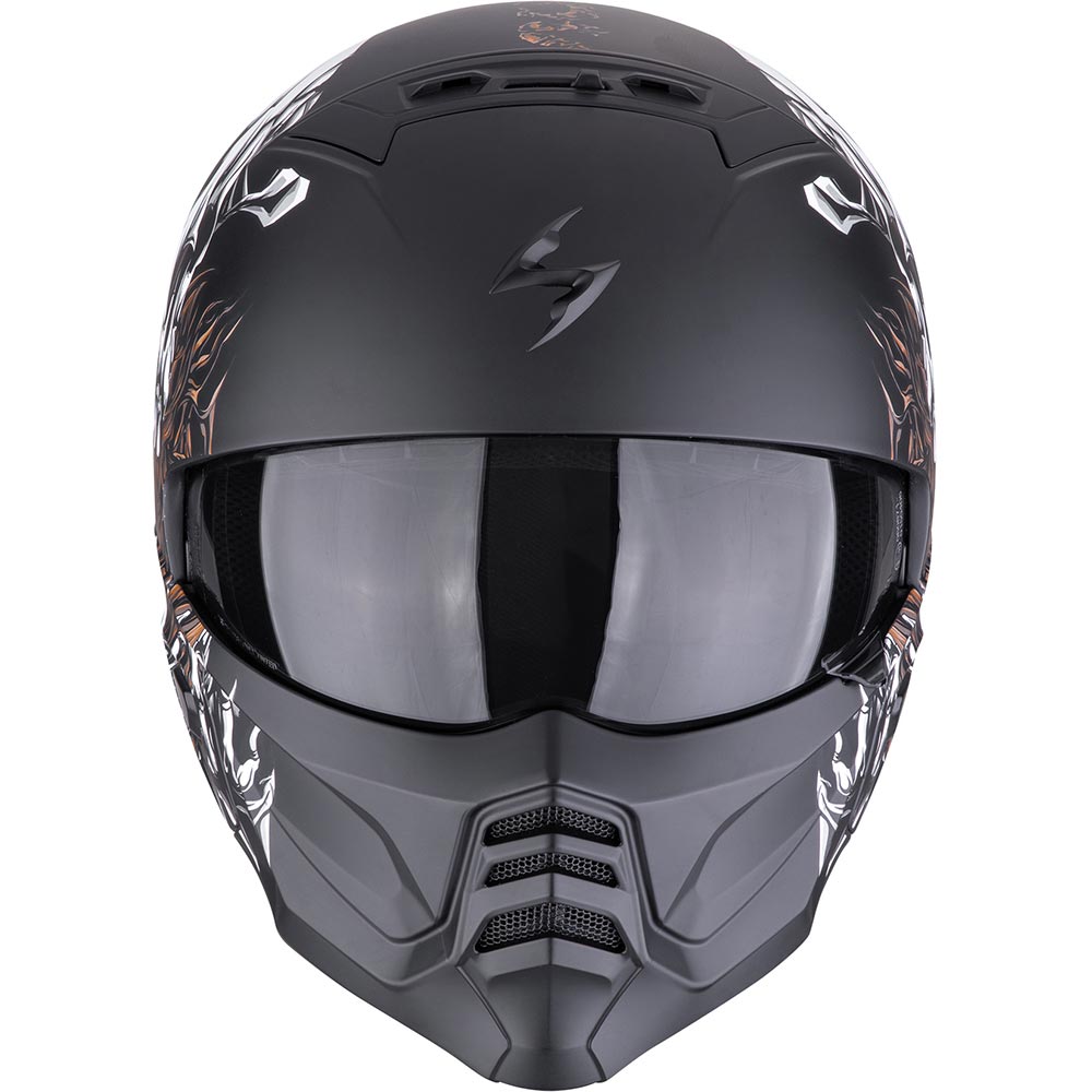 Scorpion - Casque Exo-Combat II Genesis Noir Mat / Blanc / Or