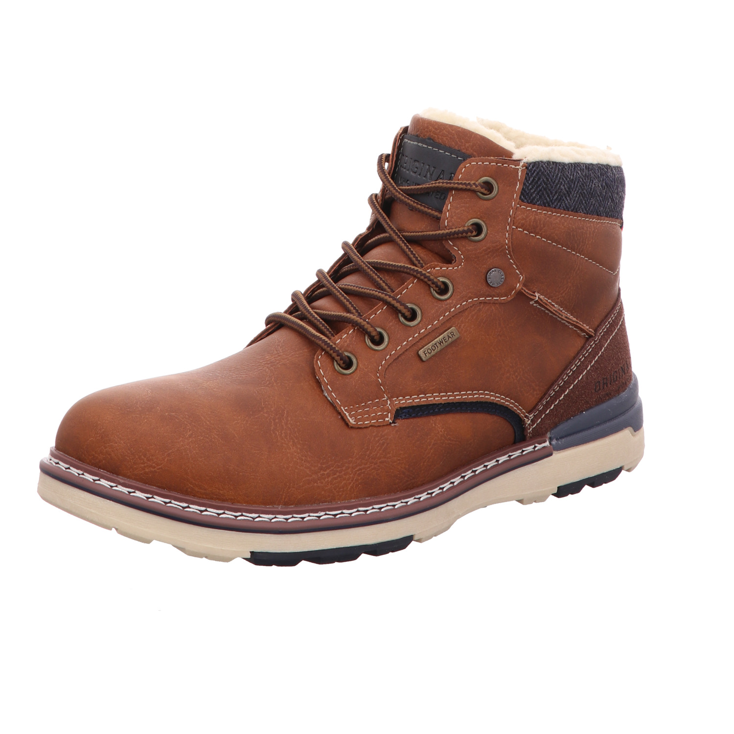 living UPDATED Herren-Schnürstiefel gefüttert Braun