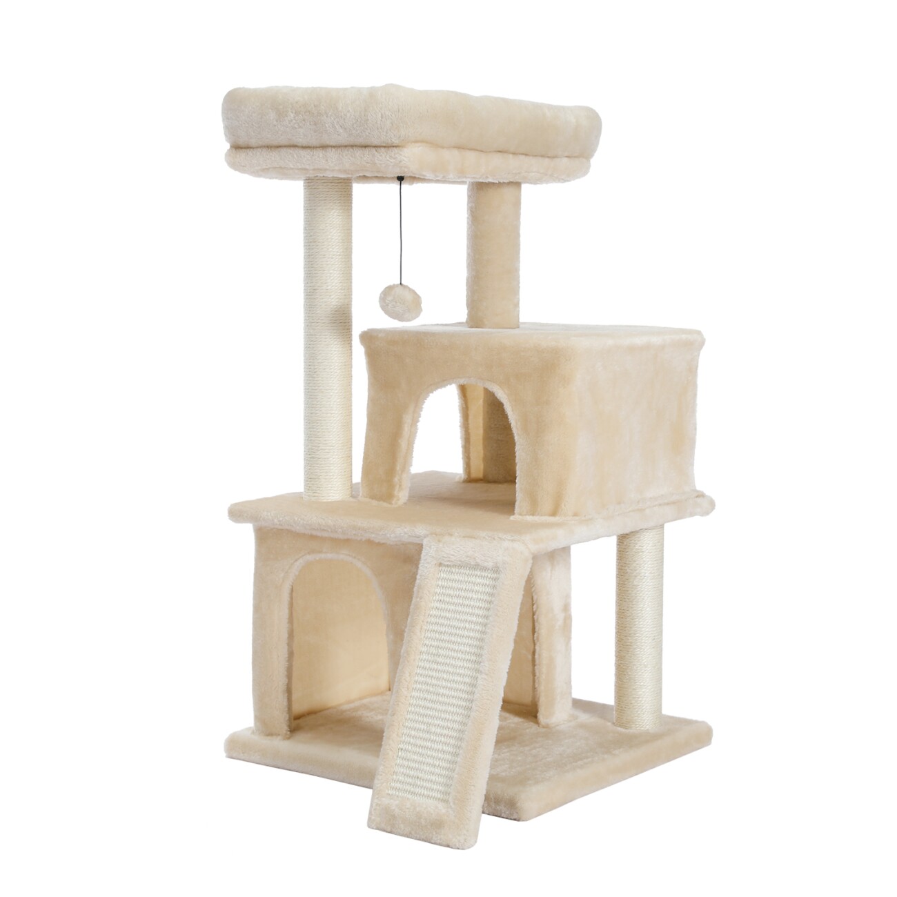 Pawz Road Kratzbaum 3 Etagen Kätzchen beige