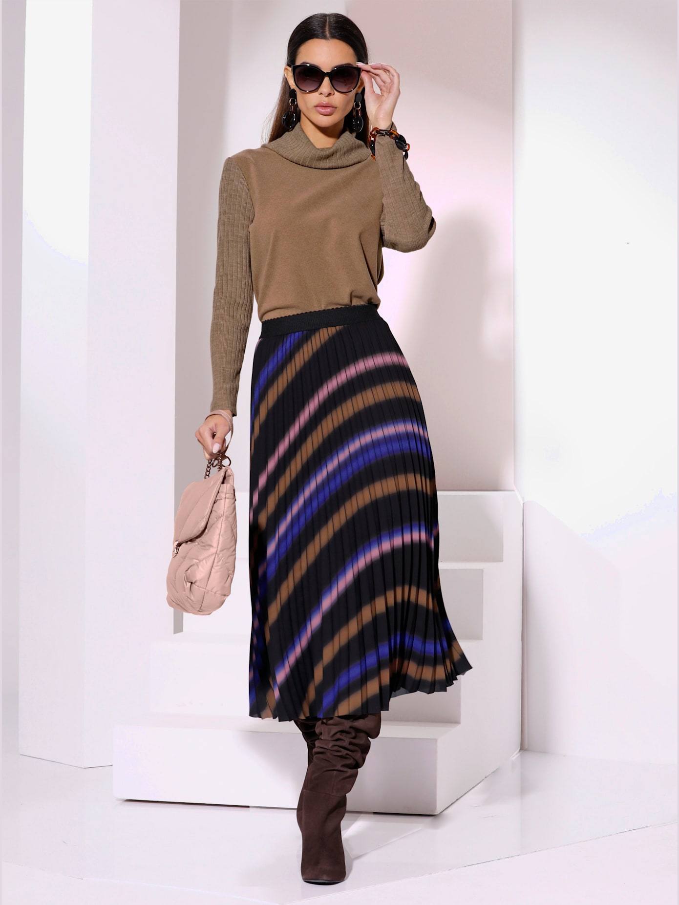 Jupe plissée doublure 100% viscose
