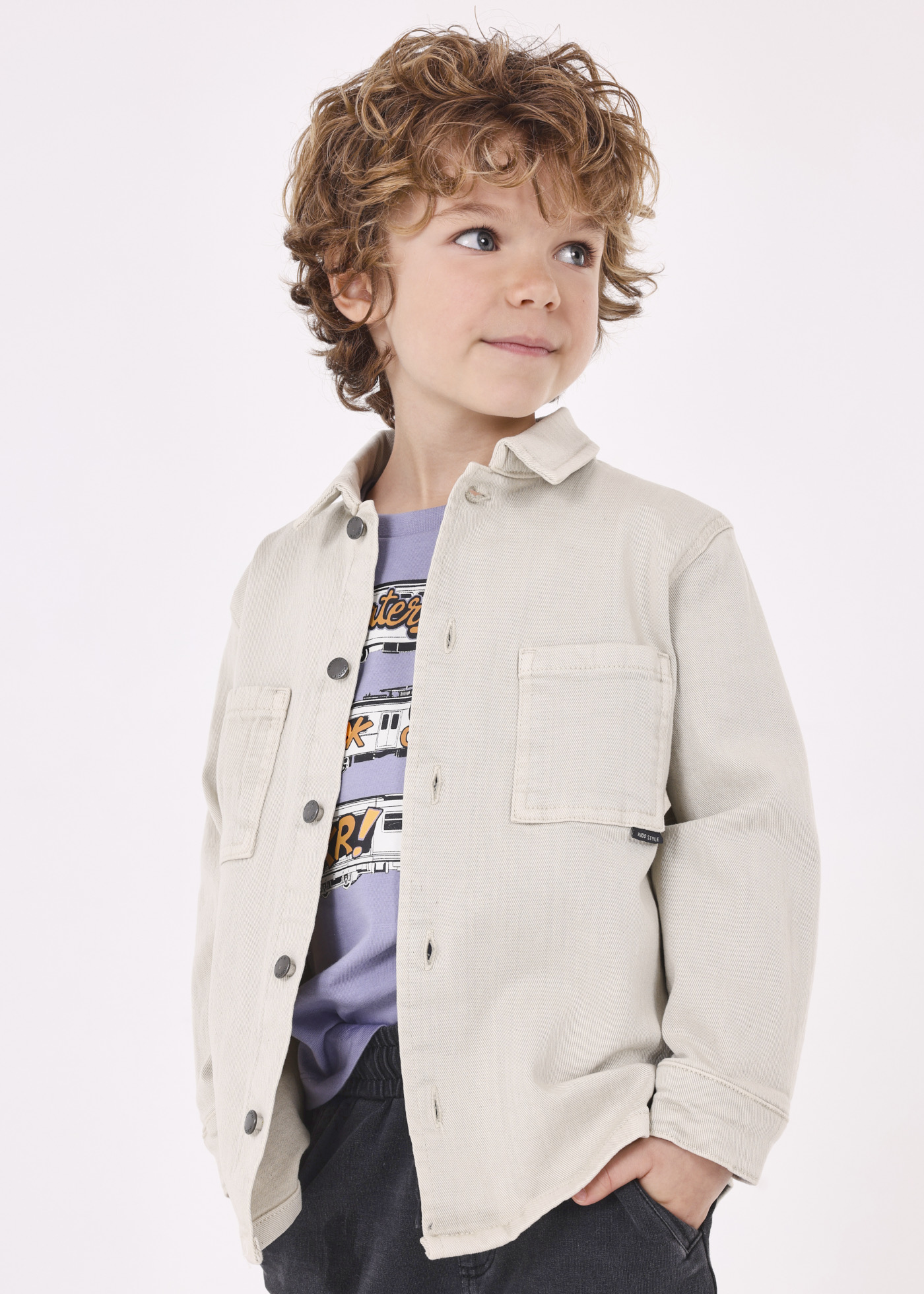 Sobretudo Better Cotton twill para meninos