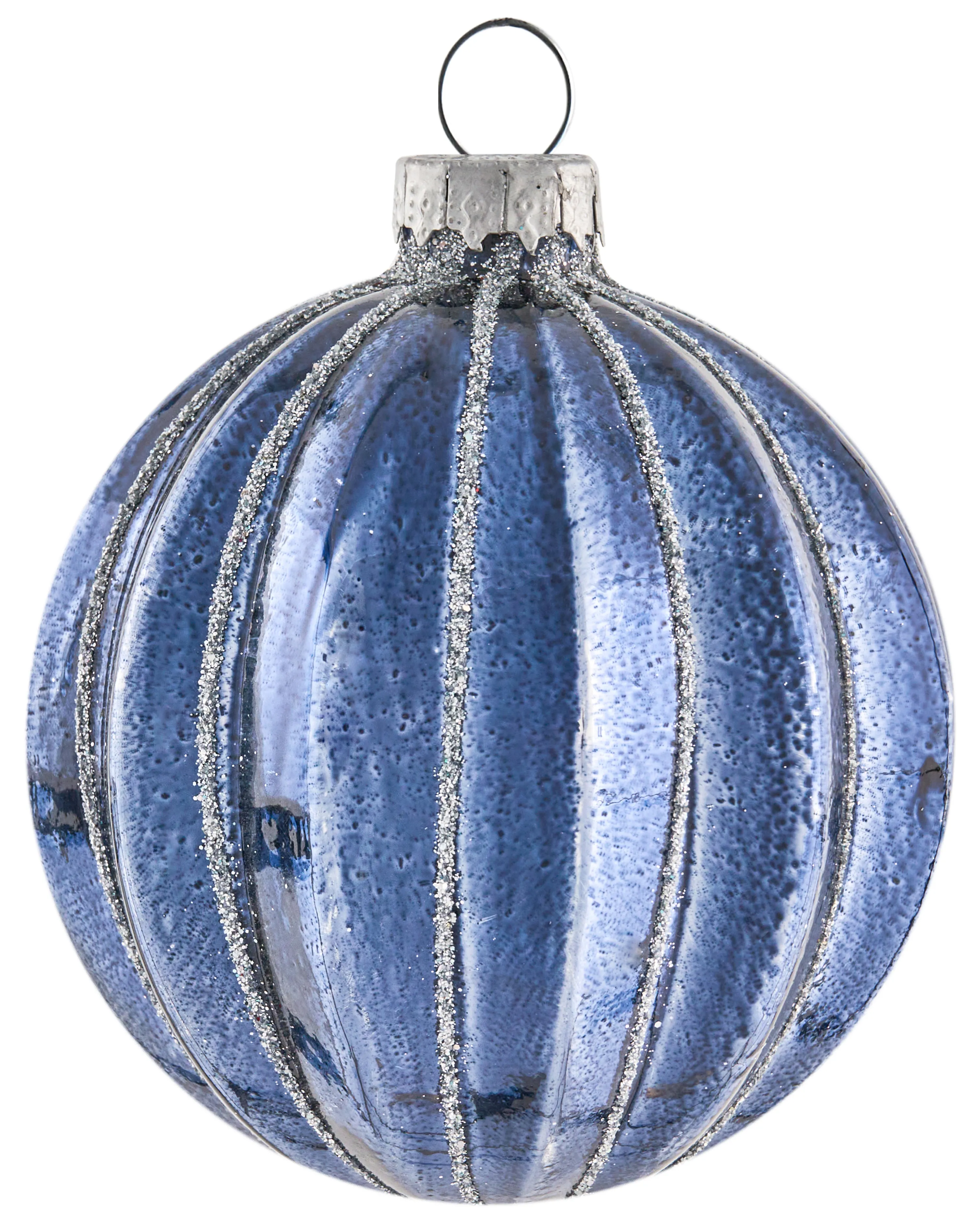 Set van 35 kerstballen SNOWFALL Glas Blauw