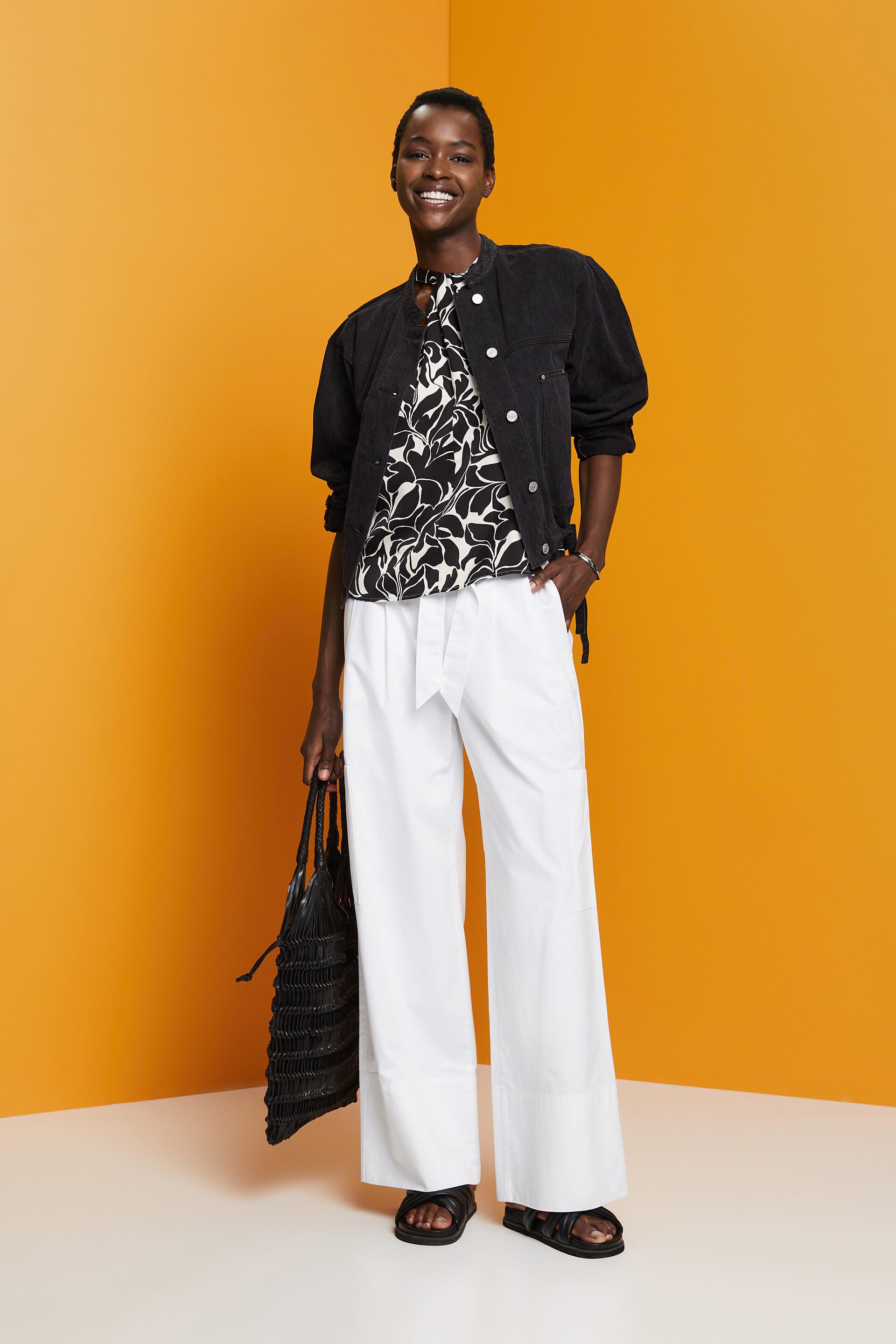 Top façon blouse satiné, LENZING™ ECOVERO™