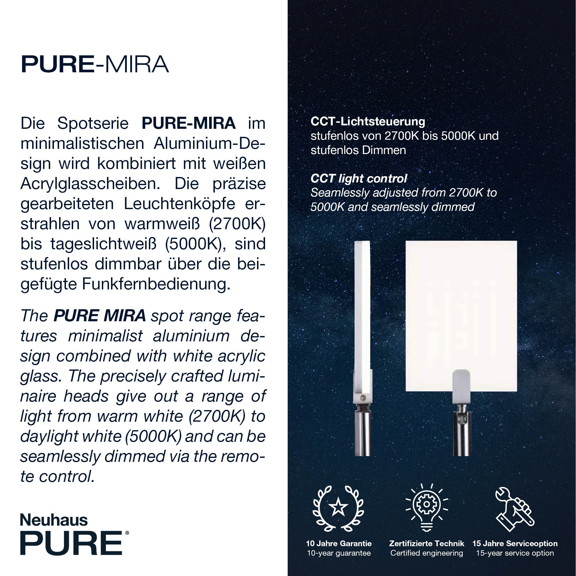 Deckenleuchte PURE MIRA