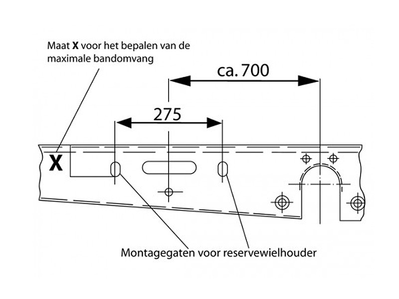 AL-KO type B reservewielhouder