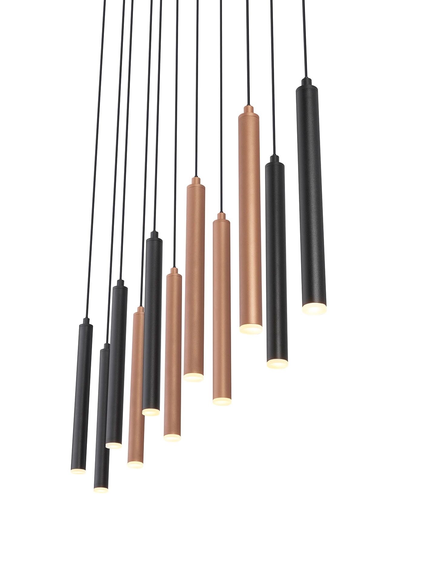 Musterring LED Balkenpendel 11-flg MR CALINA schwarz /coffee