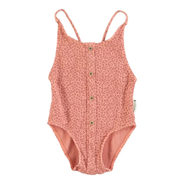 Piupiuchick Maillot de Bain Léopard Matière Recyclée | Rose pêche