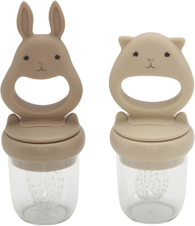 Konges Sløjd SILICONE FRUIT FEEDING PACIFIER Bark/shell