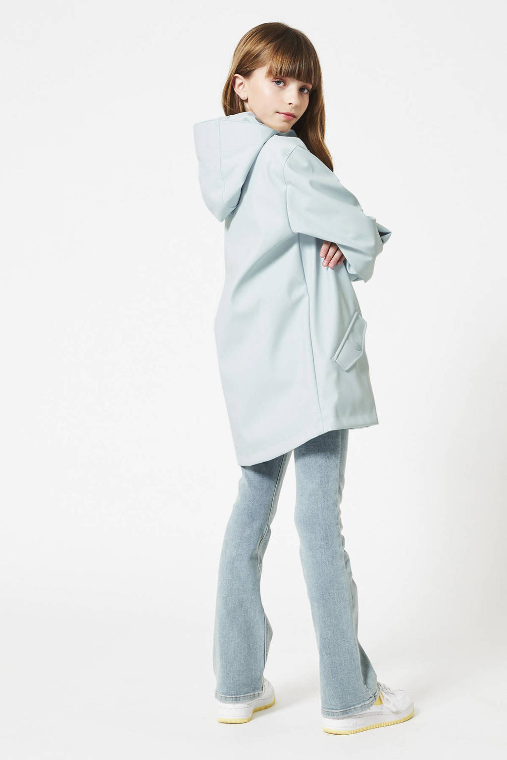 America Today regenjas Janice JR van polyester lichtblauw
