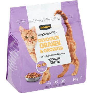 Jumbo Brokkenmix met Gevogelte Granen & Groenten Katten Volwassen 800g