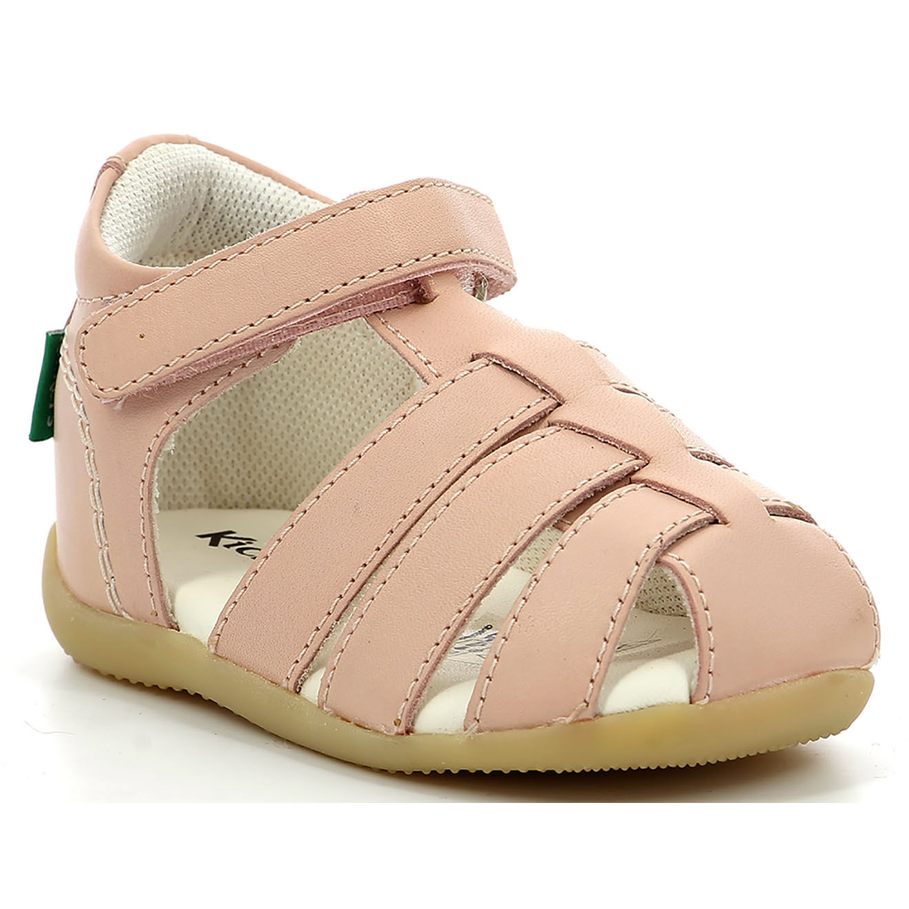 Kickers Sandales en Cuir Bigflo-2 rose clair