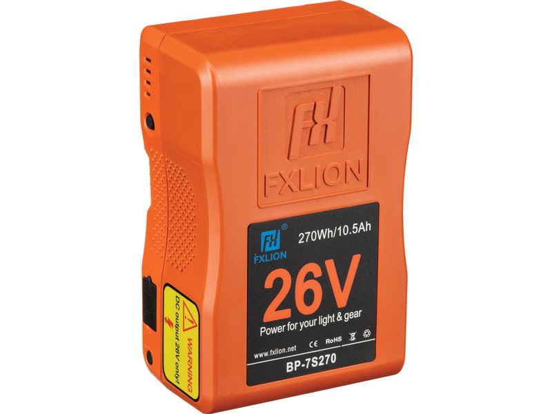 FXLion Videokamera-Akku 26V / 270Wh V-Mount Leistungsstarke, zuverlässige Stromquelle, geeignet für Kameras und LED-Beleuchtungsgeräte