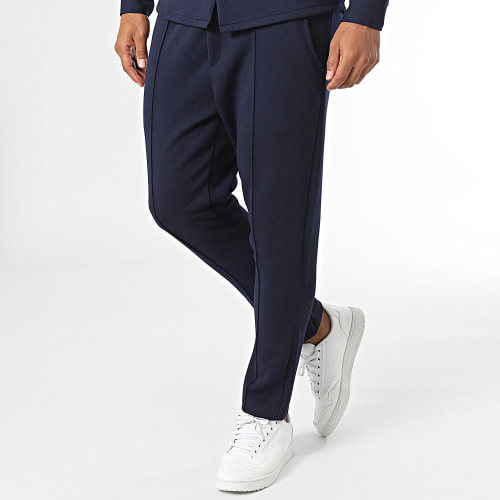 Ensemble Chemise Manches Longues Et Pantalon Chino Bleu Marine