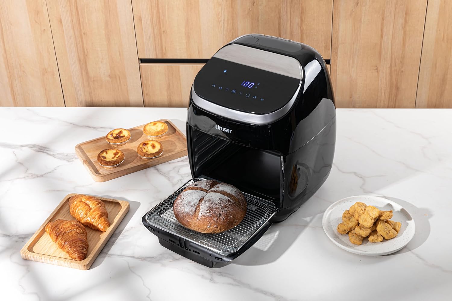 Heißluftfritteuse 11L - Multifunktions Air Fryer Ofen mit VORTX-Technologie - Komplettes Zubehör-Set - Präzise Temperaturkontrolle 65-200°C - 8 Vorprogrammierte Einstellungen - 2000W