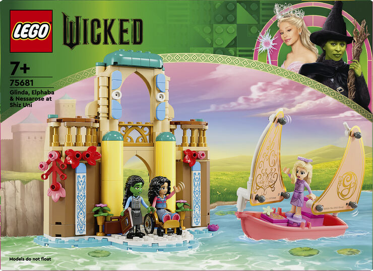 Lego Glinda, Elphaba og Nessarose på Shiz-universitetet