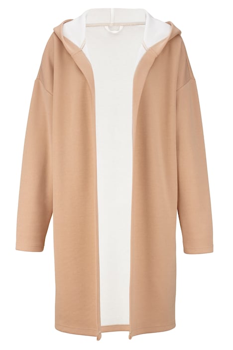 Sweatjacke, offene Form, Rücken-Schriftzug, Kapuze