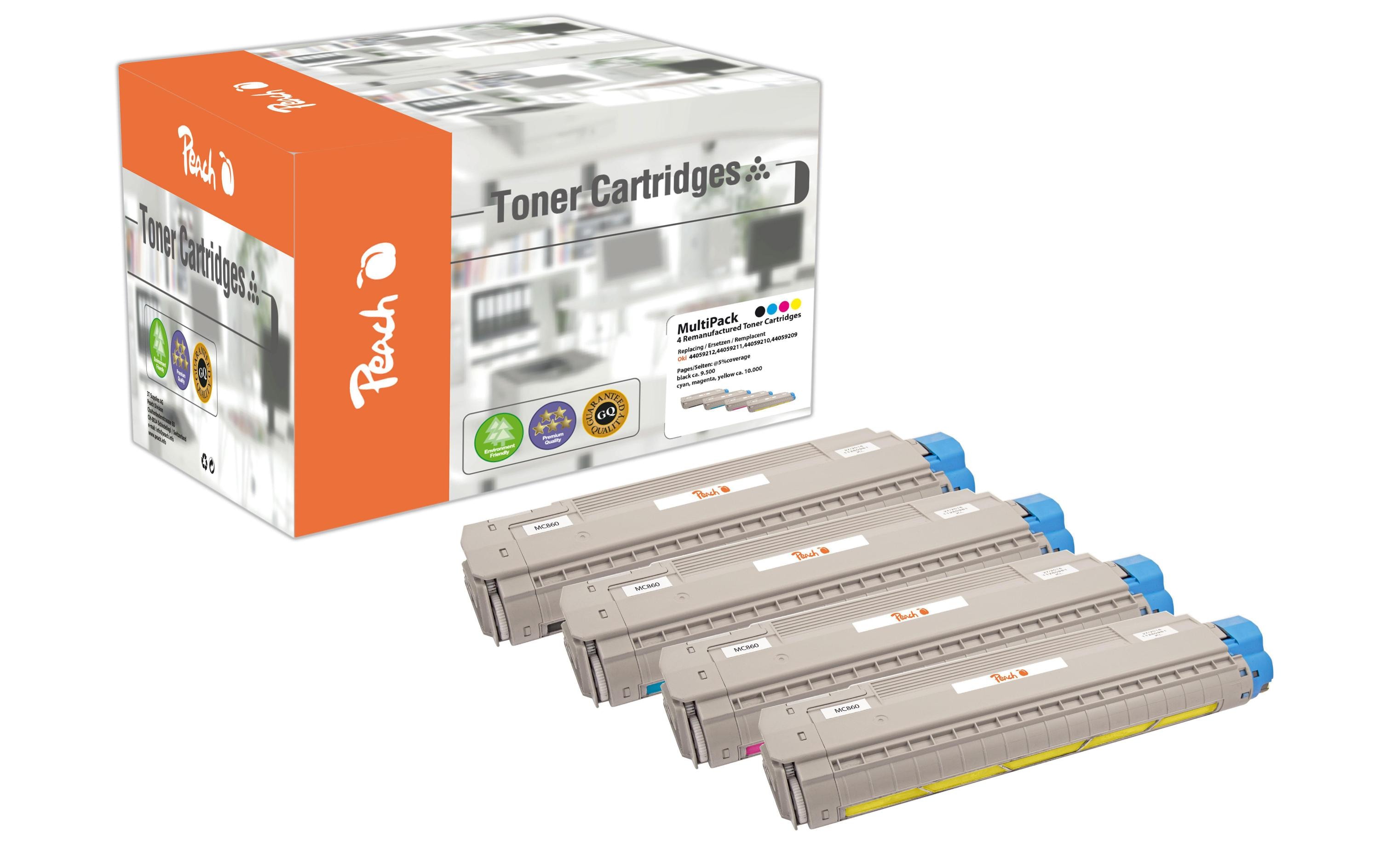 Tonerset OKI MC860-Series BK, C, M, Y<br>Toner-Multipack mit Schwarz, Cyan, Magenta und Gelb