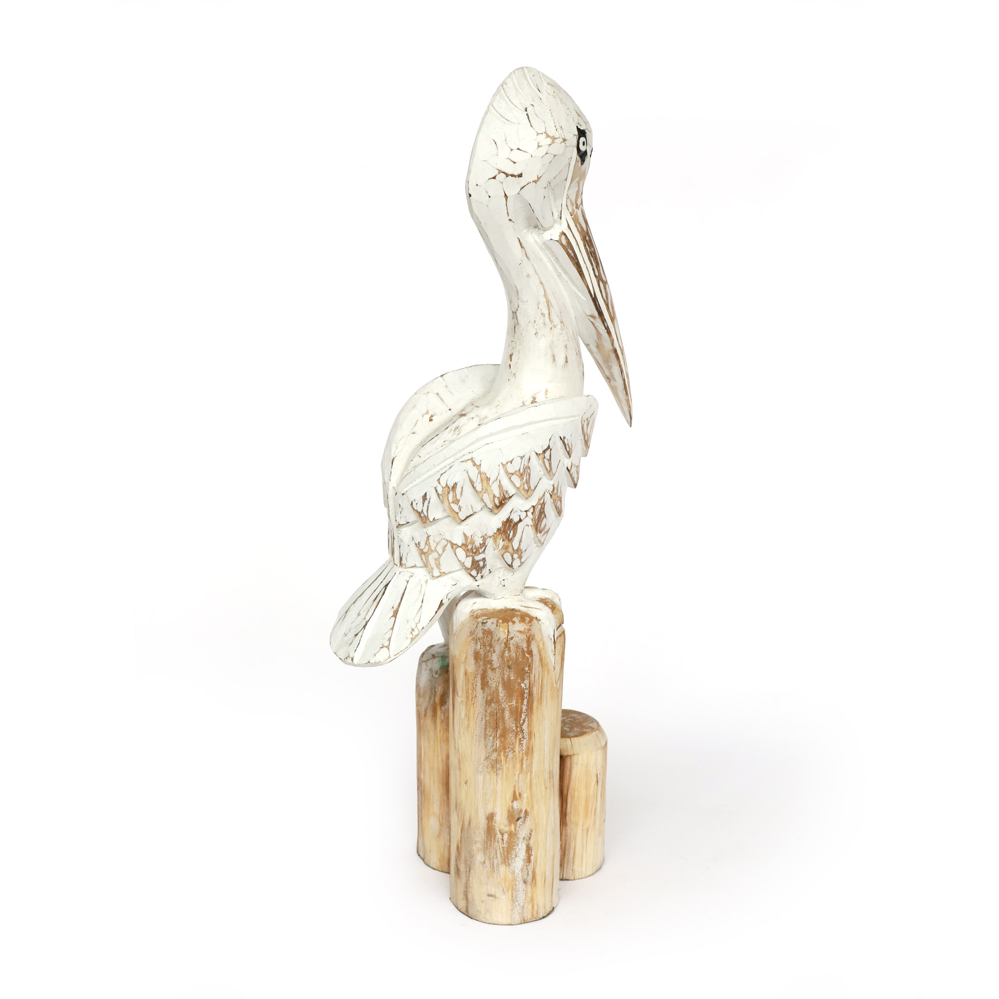 Pelikan-Skulptur weiß, H 60 cm, B 25 cm, L 15 cm von fischer's lagerhaus