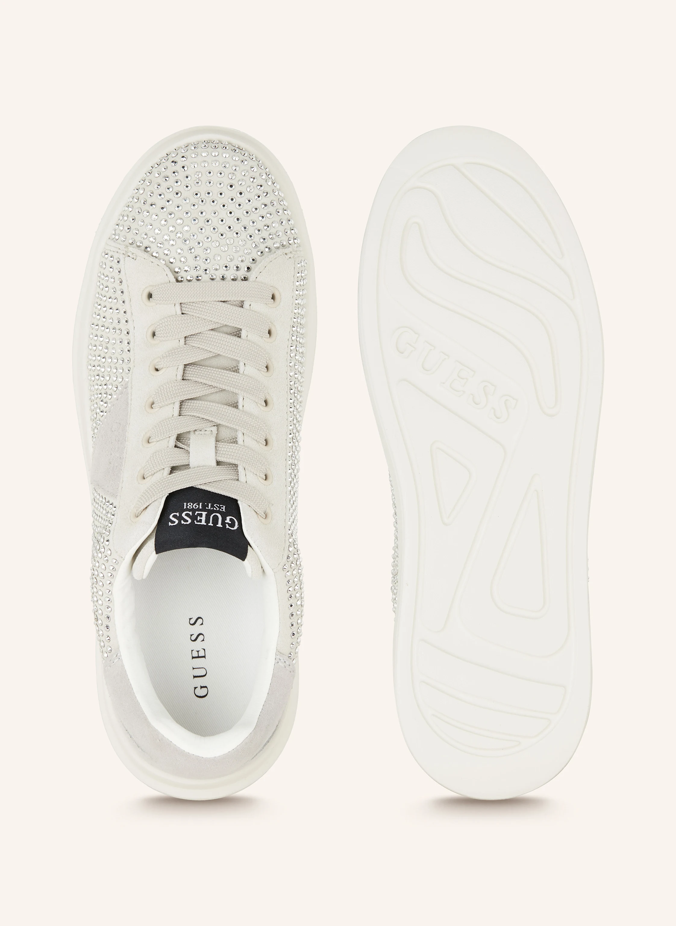 GUESS Sneaker ELBINA mit Schmucksteinen