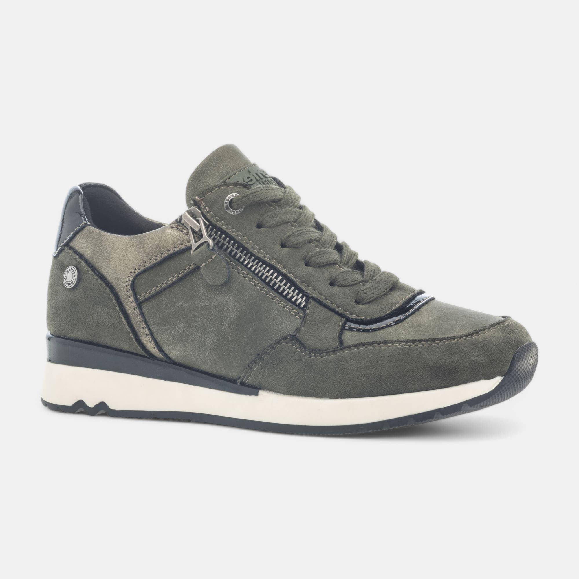 Baskets basses Femme kaki