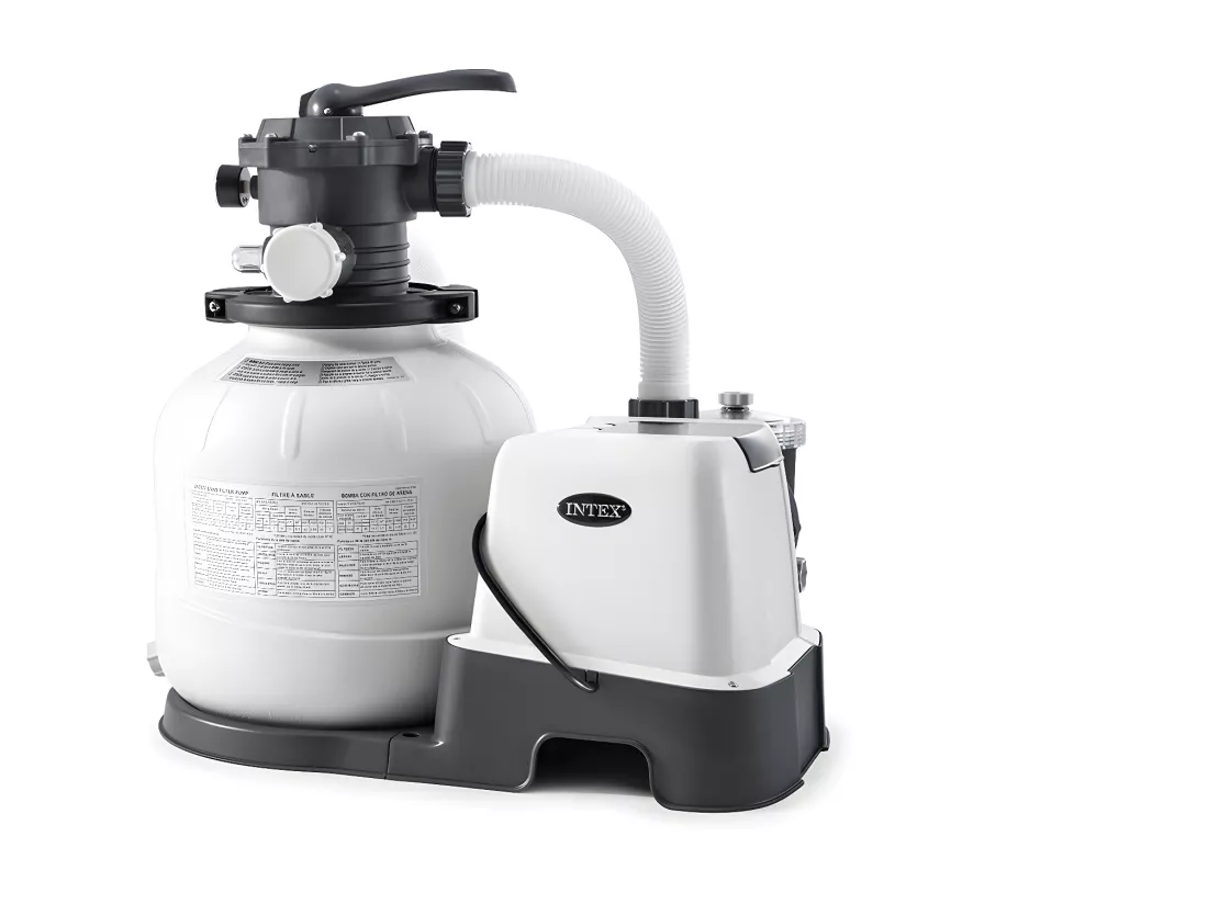 Combiné groupe de filtration à sable 6 m³/h + stérilisateur au sel QX2100 - Intex