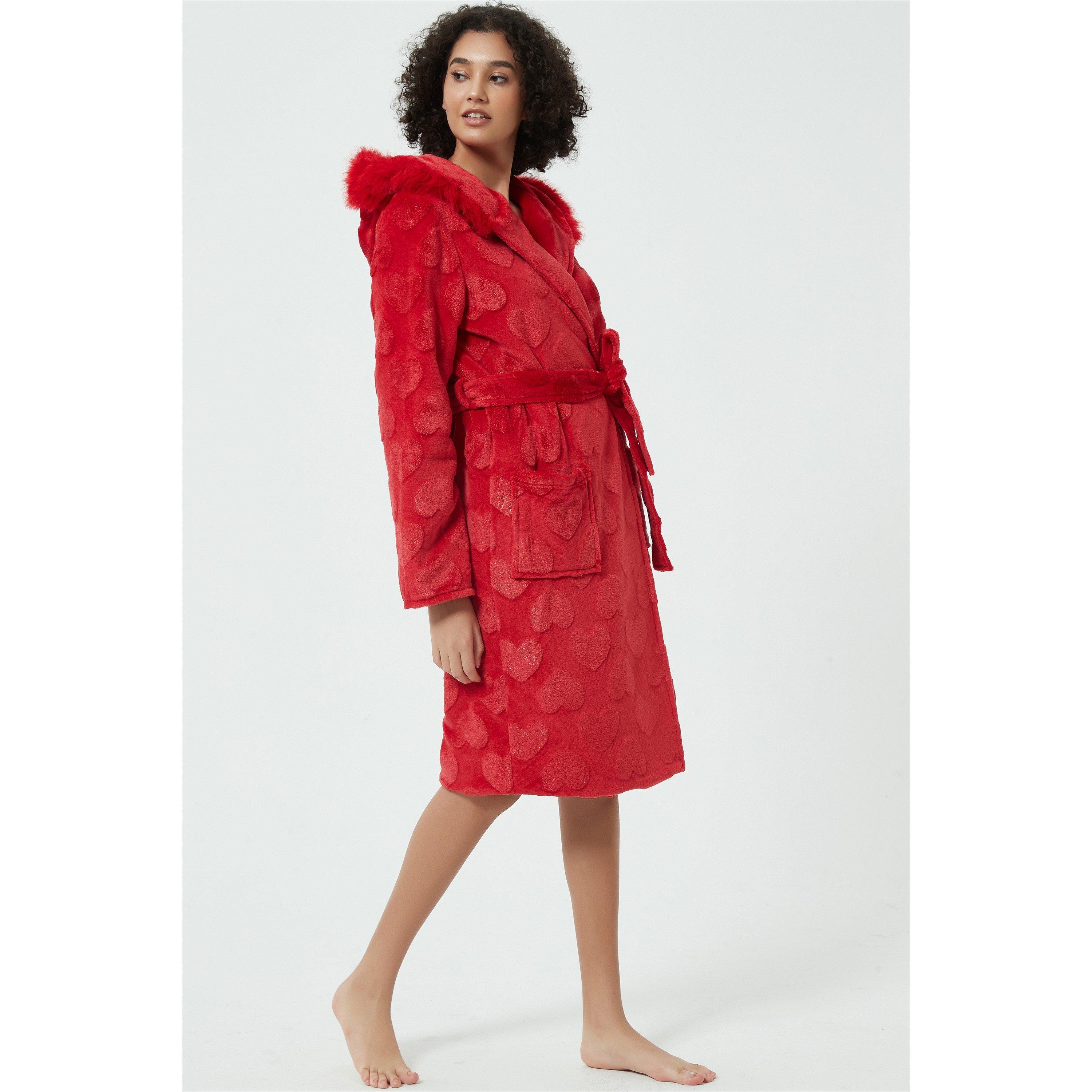 Linea Ladies Luxury Heart Sparkle Dressing Gown