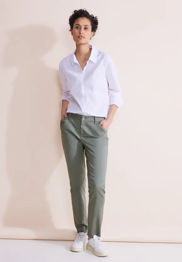 Casual Fit Hose - light mud green