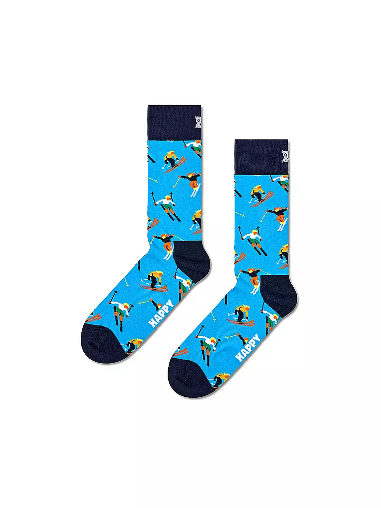 HAPPY SOCKS Damen Socken SKIING 36-40 blue blau