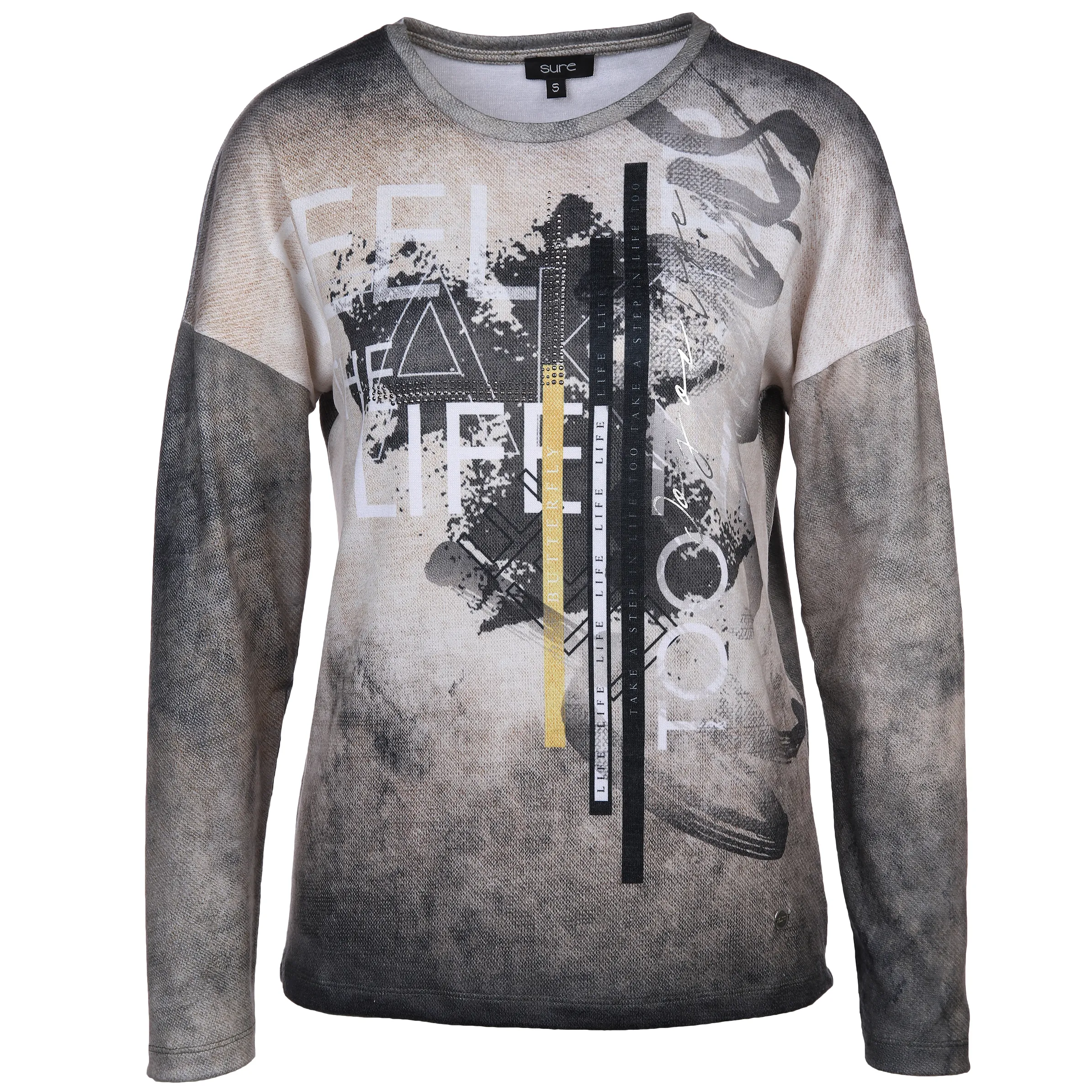 Damen Flauschshirt mit Alloverprint
