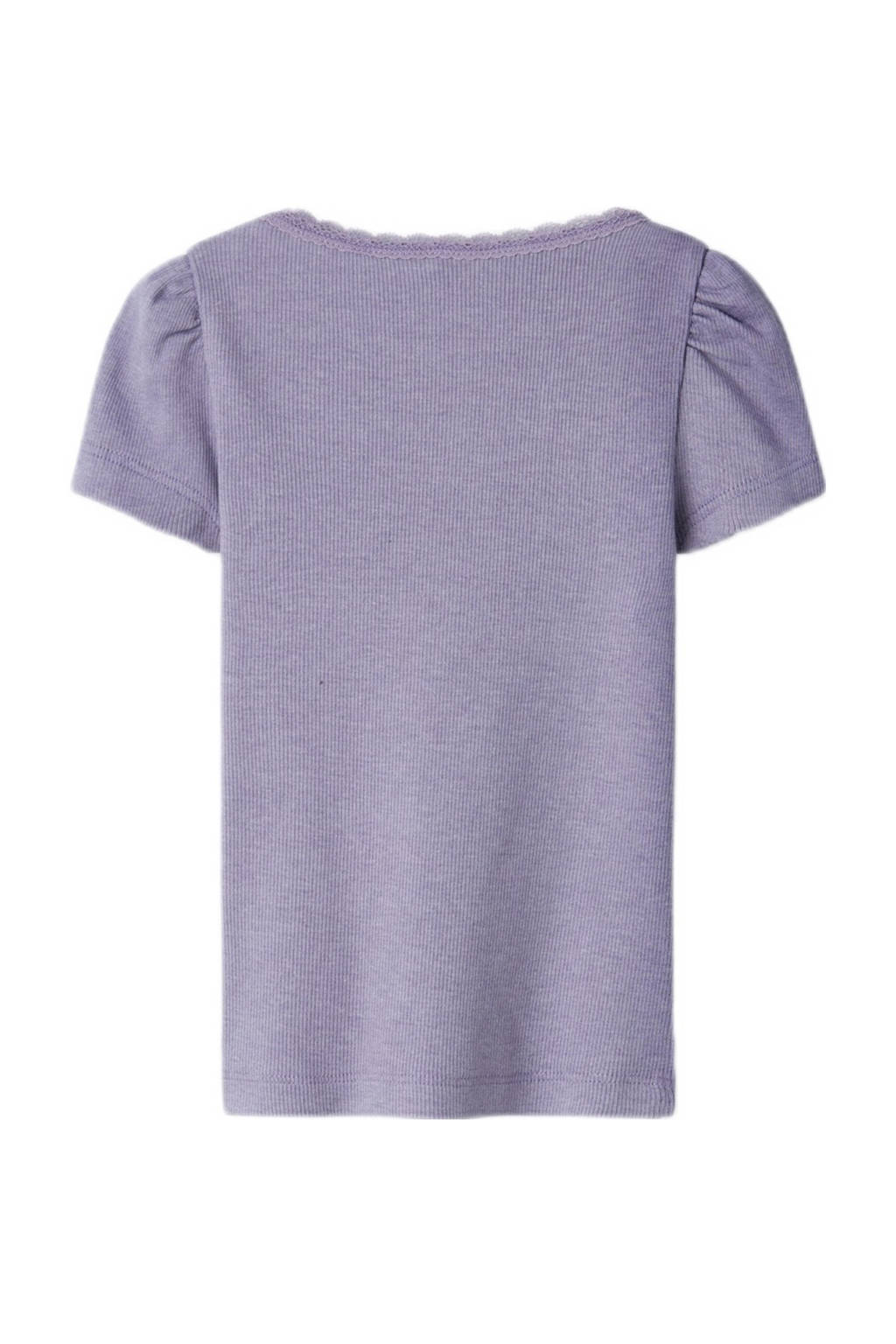NAME IT ribgebreid T-shirt NMFKAB lila