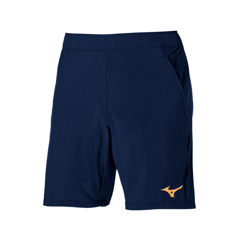 Short de tennis Flex 8 Mizuno bleu marine-orange