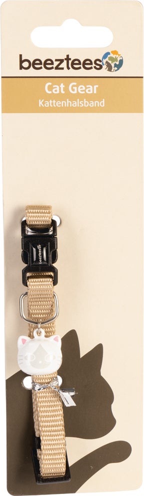 Beeztees kattenhalsband Uni beige 20-30 x 1 cm