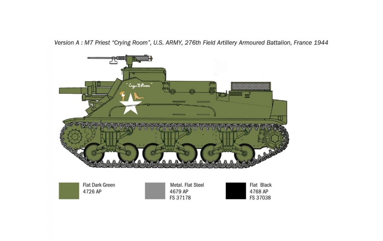 Bausatz US M-7 Priest Howitzer S 1:35Panzer Haubitze Modellbausatz