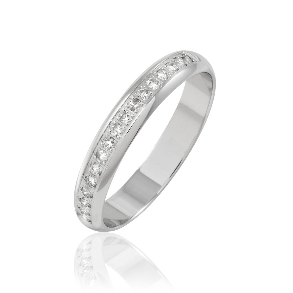 Alliance Vannie Or Blanc Diamant