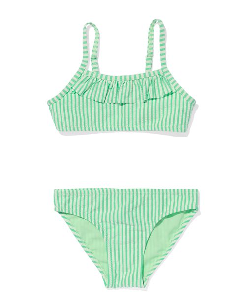 bikini enfant avec rayures vert