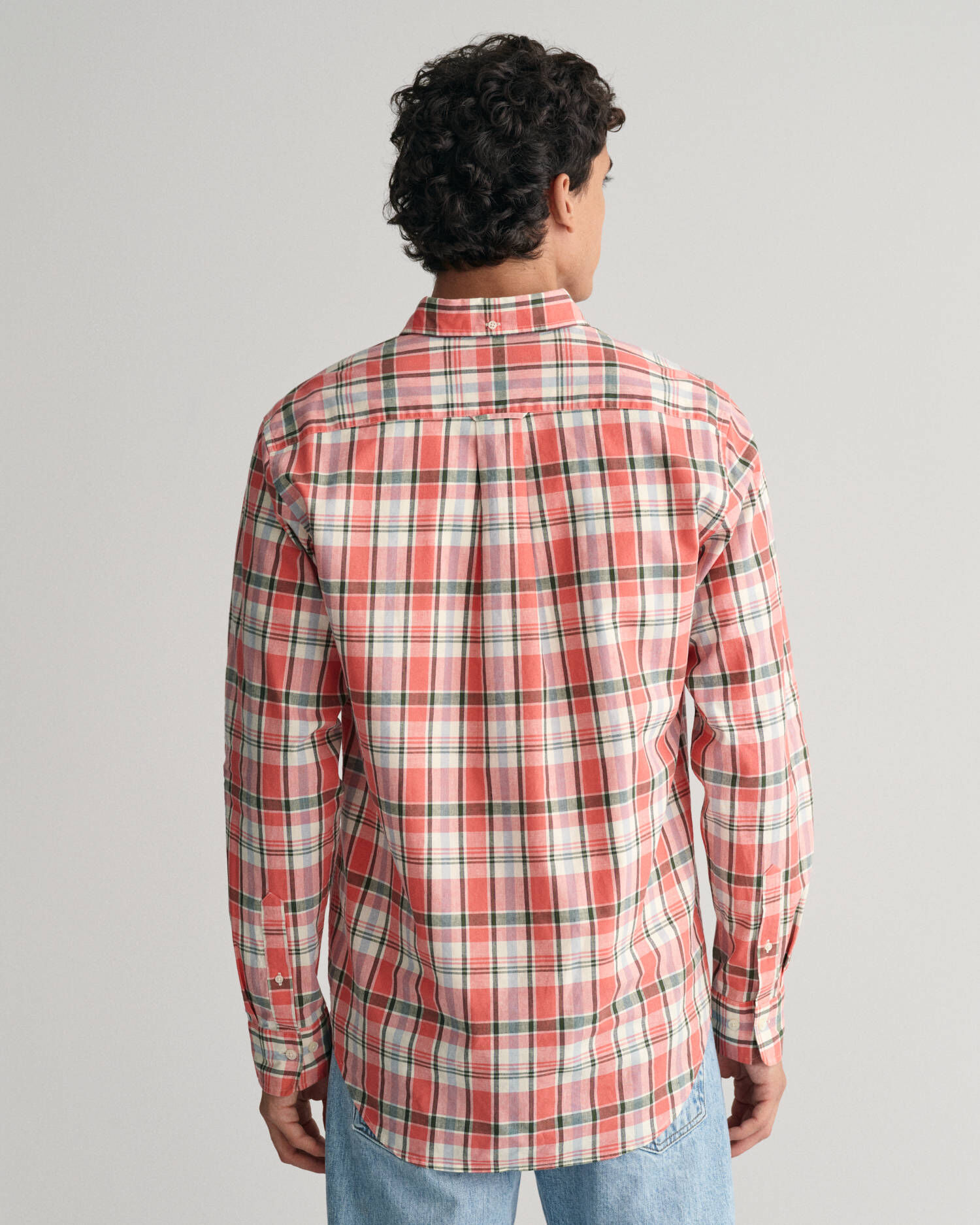 Gant| Herren Hemd mit Leinen REG COTTON LINEN CHECK SHIRT Regular Fit Langarm