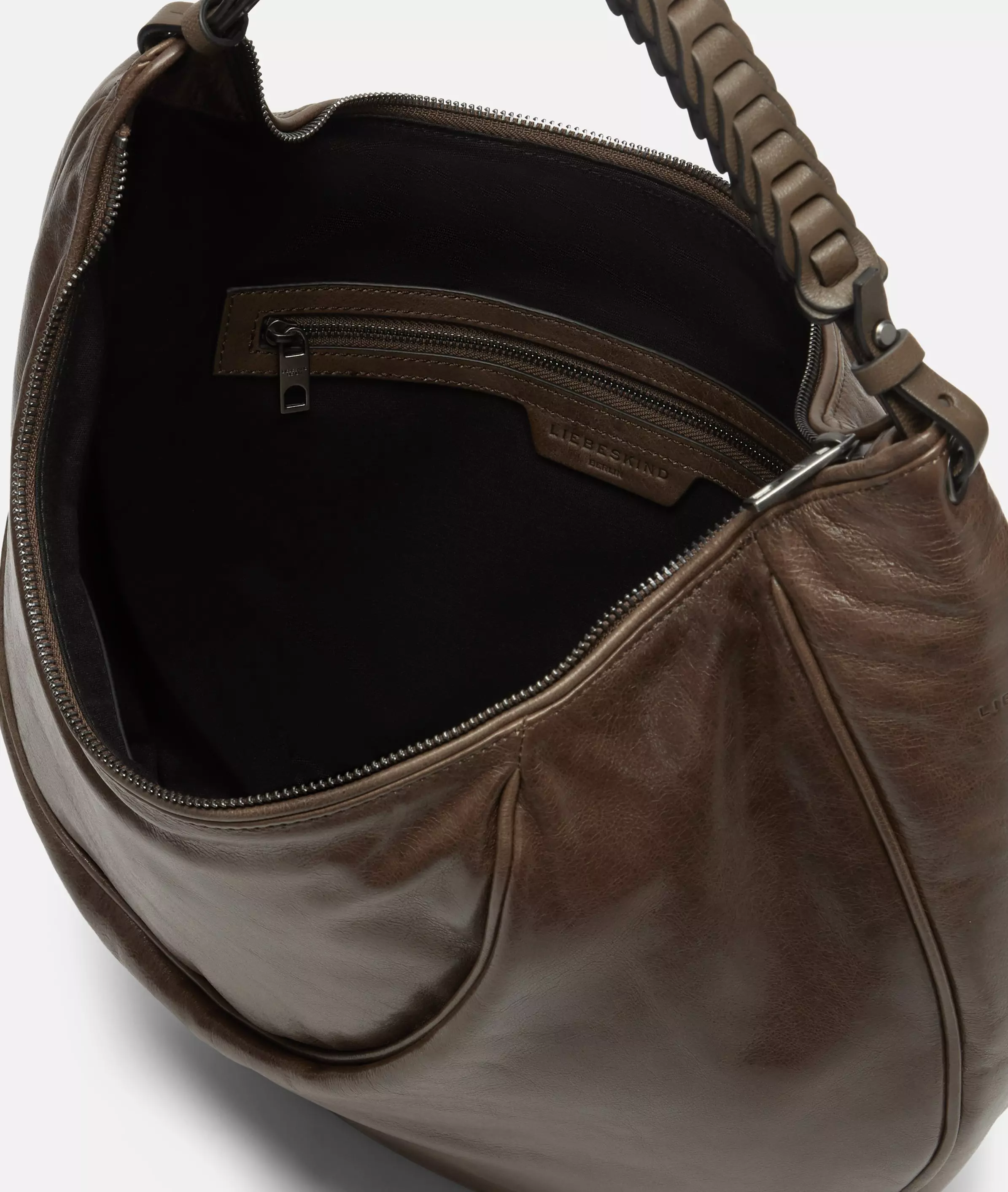 Luna Hobo M Spacious hobo bag made from waxed leather