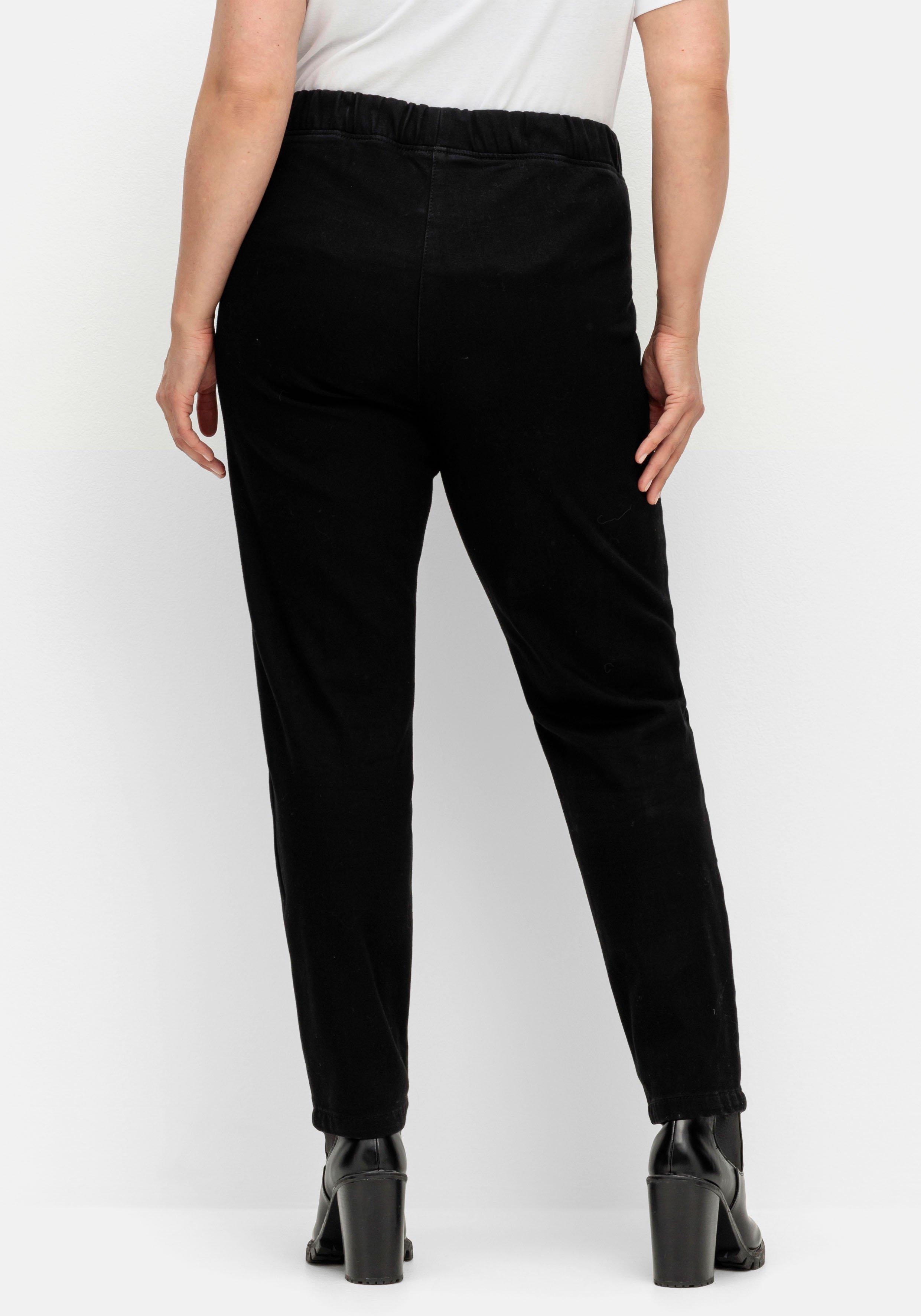 Schmale Thermohose mit Gummibund, innen angeraut
