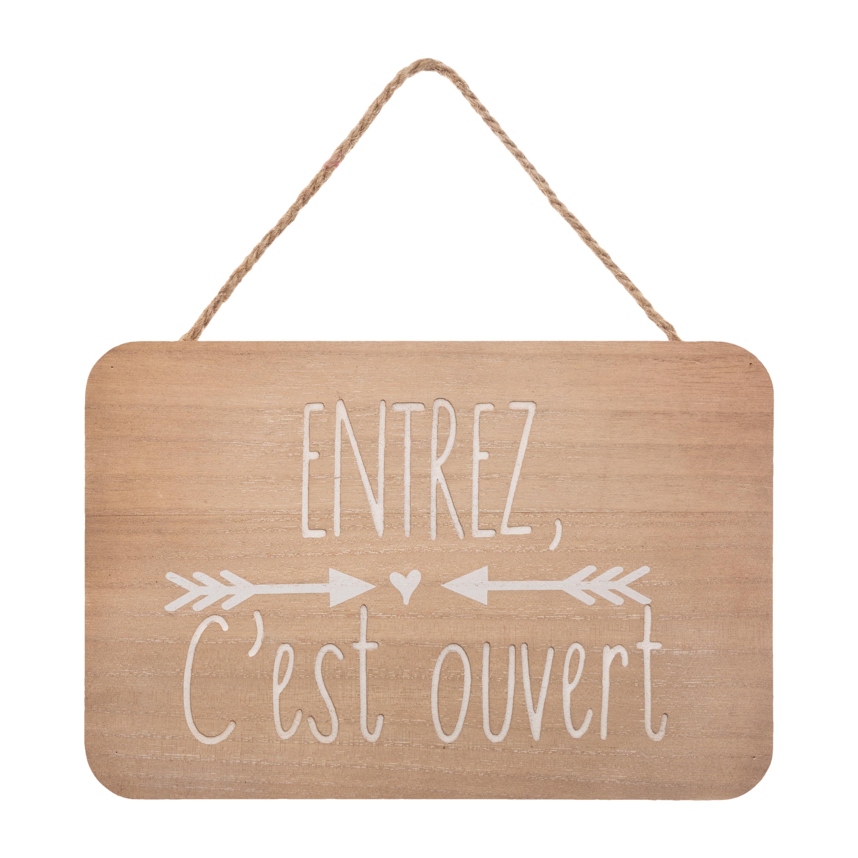 PLAQUE PORTE CREUSE 25X17CM