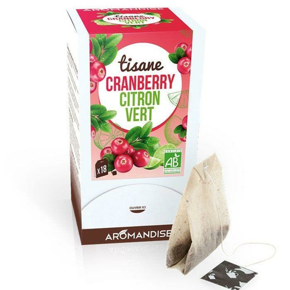 Tisane cranberry et citron vert bio - 18 sachets