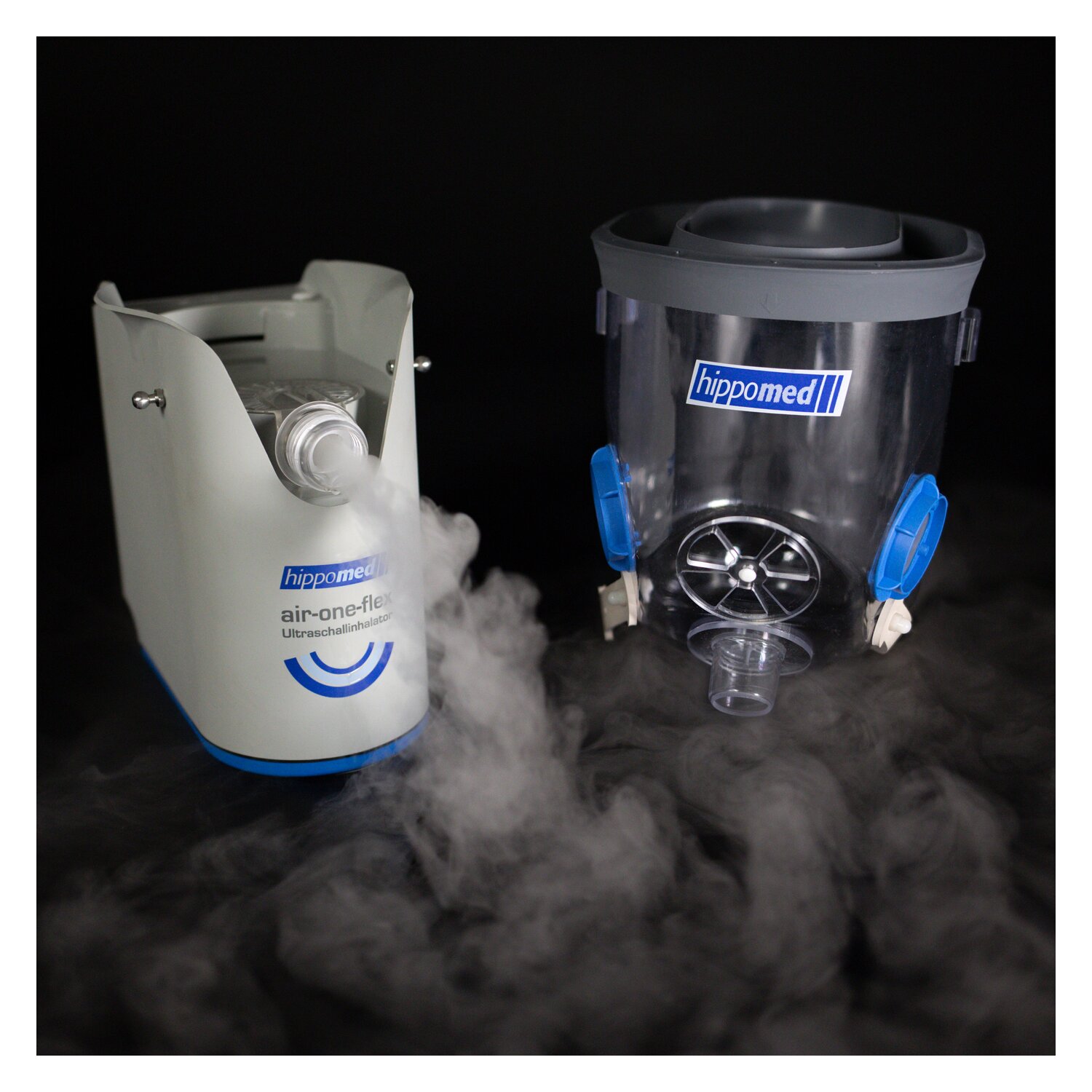 KERBL Hippomed Akku Ultraschall Inhalatorset für Pferde AirOne Flex