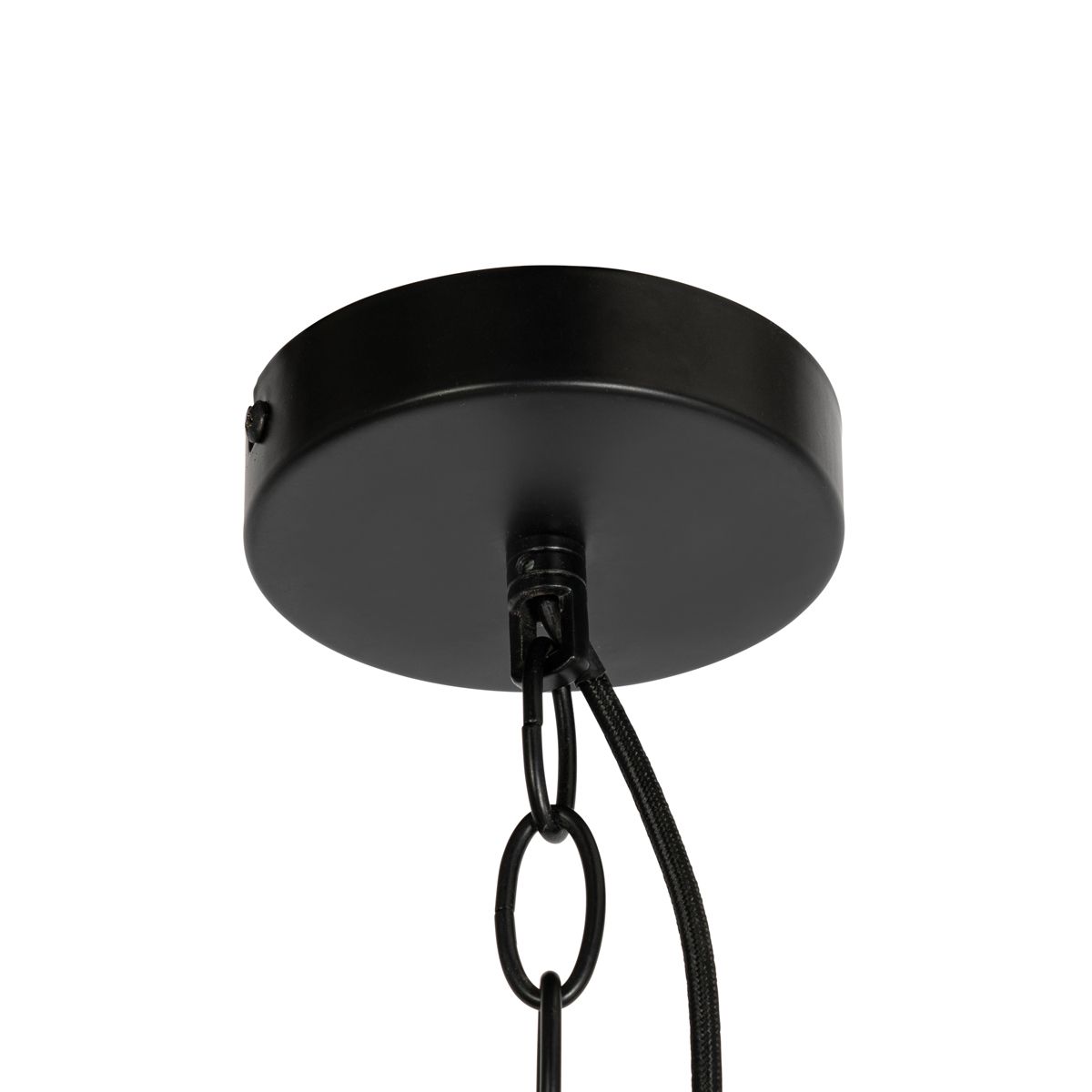 Set van 3 industriele hanglampen zwart - Cabin